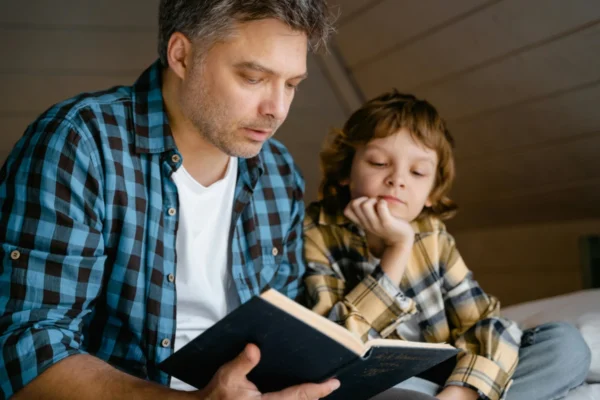 Guiding the next generation-A parent reading to a child