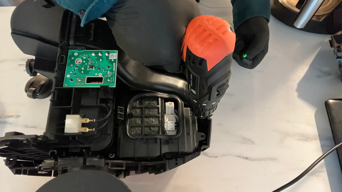Miele Boost CX1 Vacuum Repair After Water Damage 39 motor-sitting-snugly