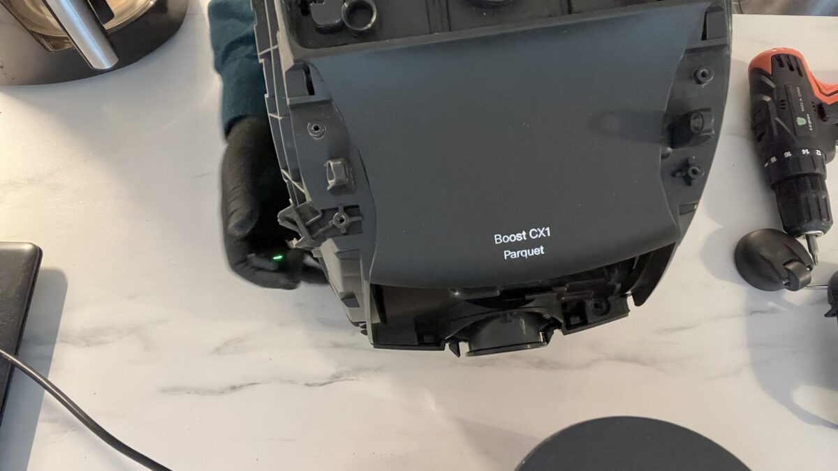 Miele Boost CX1 Vacuum Repair After Water Damage 33 rear-wheel