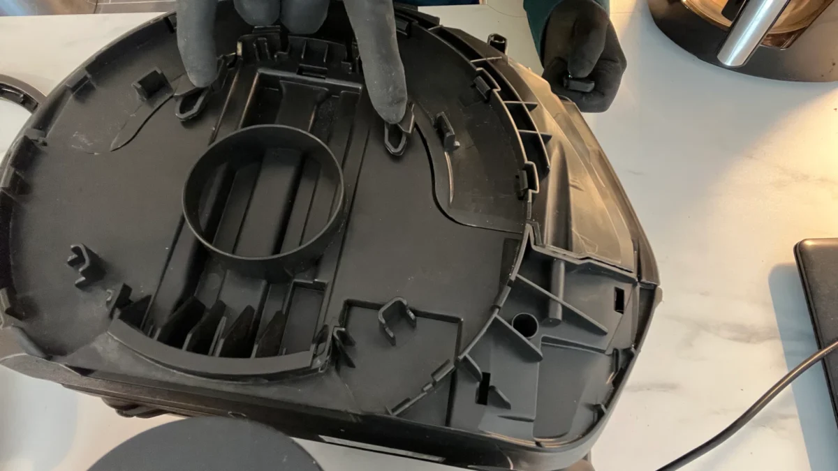 Miele Boost CX1 Vacuum Repair After Water Damage 35 heel-clips-under-cap